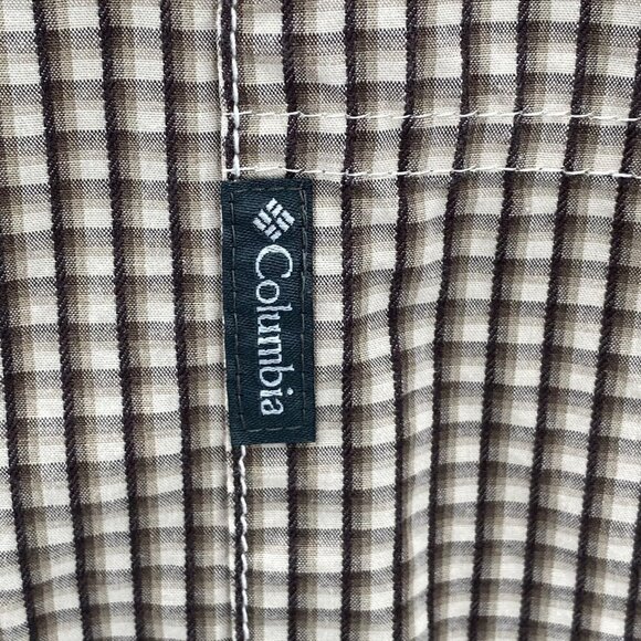 Columbia Sportswear Long Sleeve Button Down Shirt Brown/White Men Size XL - Picture 3 of 5